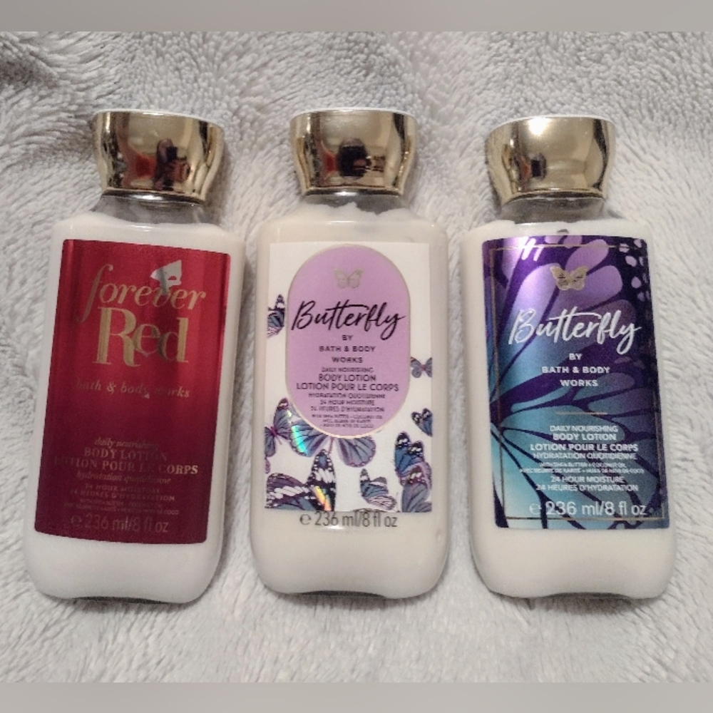 Bath And Body Works Lotions Butterfly And Forever Red